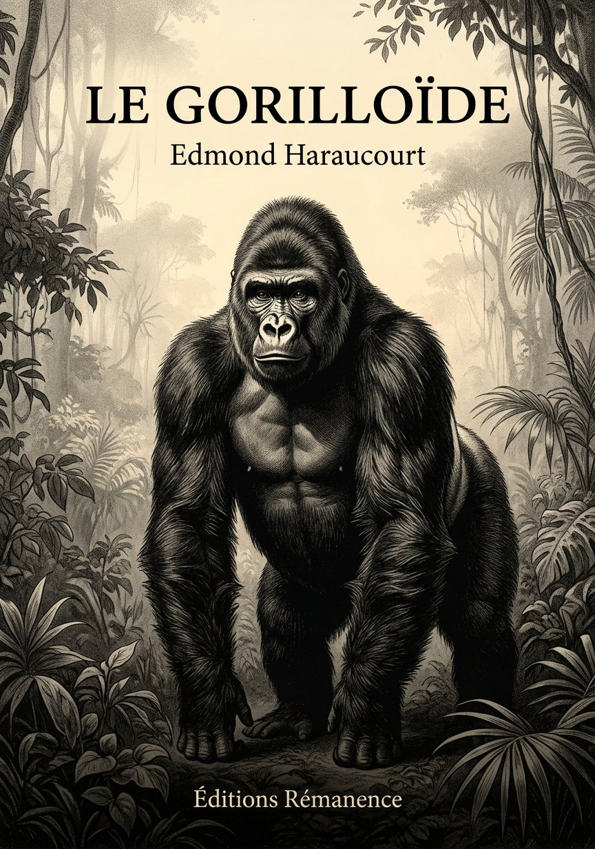 Livre Le Gorilloïde par Edmond Haraucourt - Couverture - Editions Remanence
