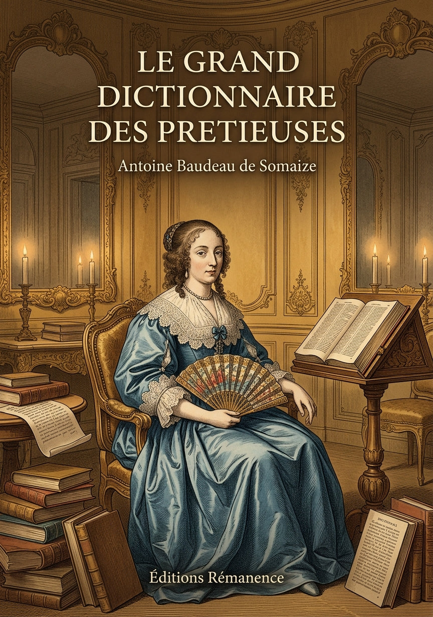 Livre Le grand dictionnaire des pretieuses par Antoine Baudeau de Somaize - Couverture - Editions Remanence