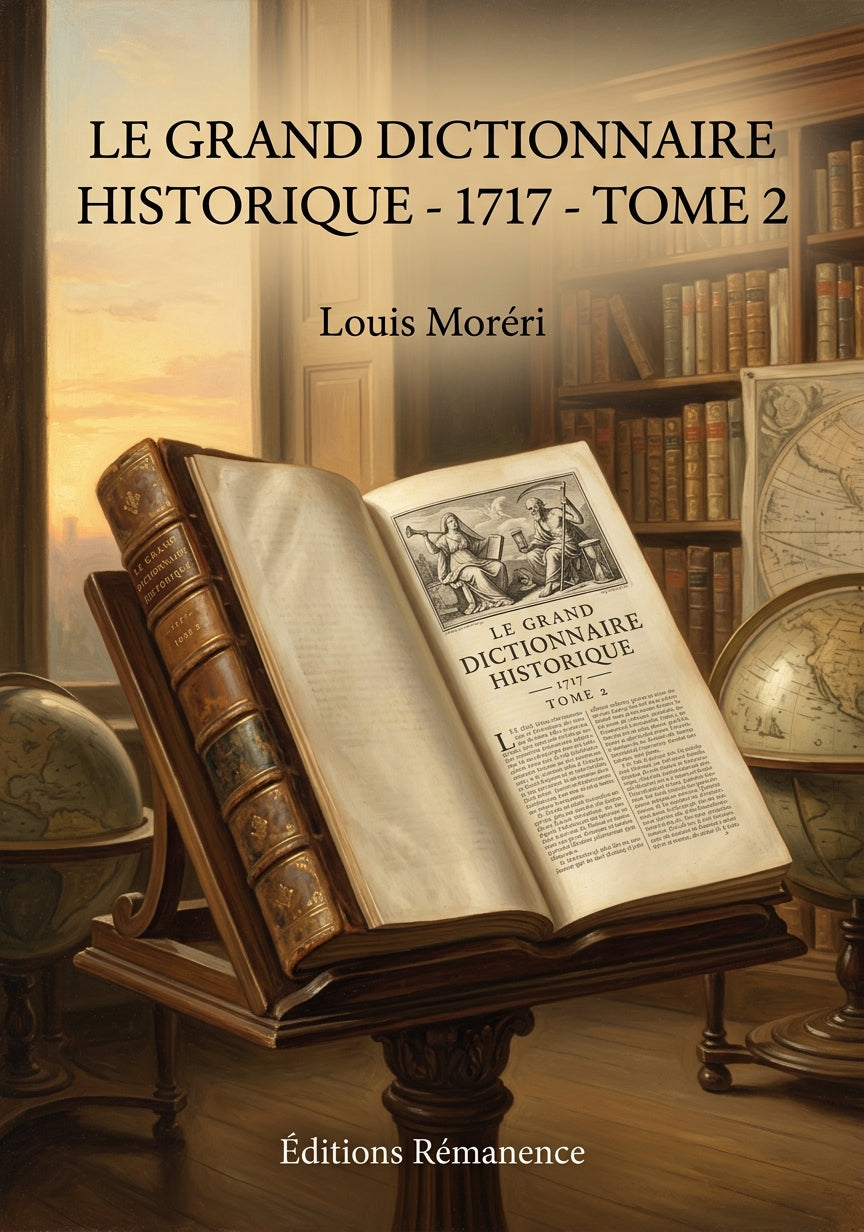 Livre Le grand dictionnaire historique - 1717 - Tome 2 par Louis Moréri - Couverture - Editions Remanence