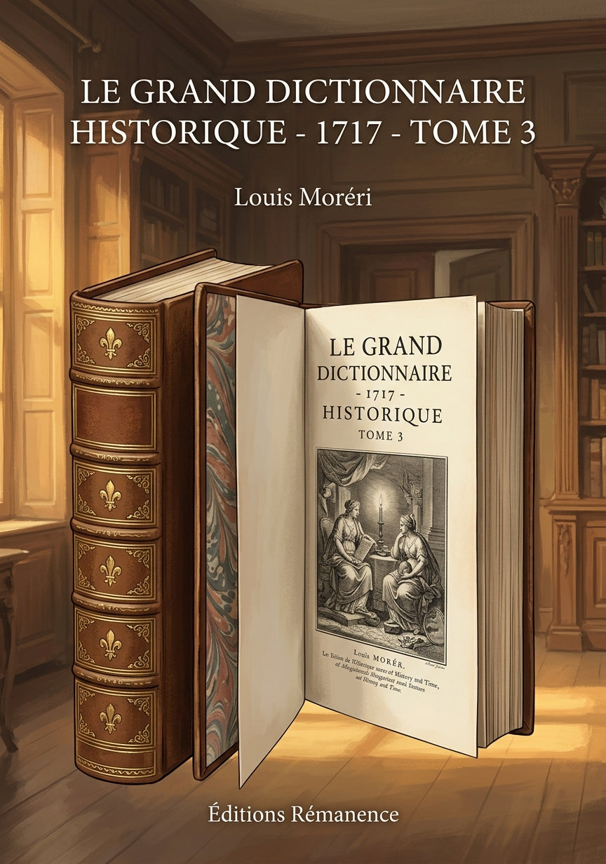 Livre Le grand dictionnaire historique - 1717 - Tome 3 par Louis Moréri - Couverture - Editions Remanence