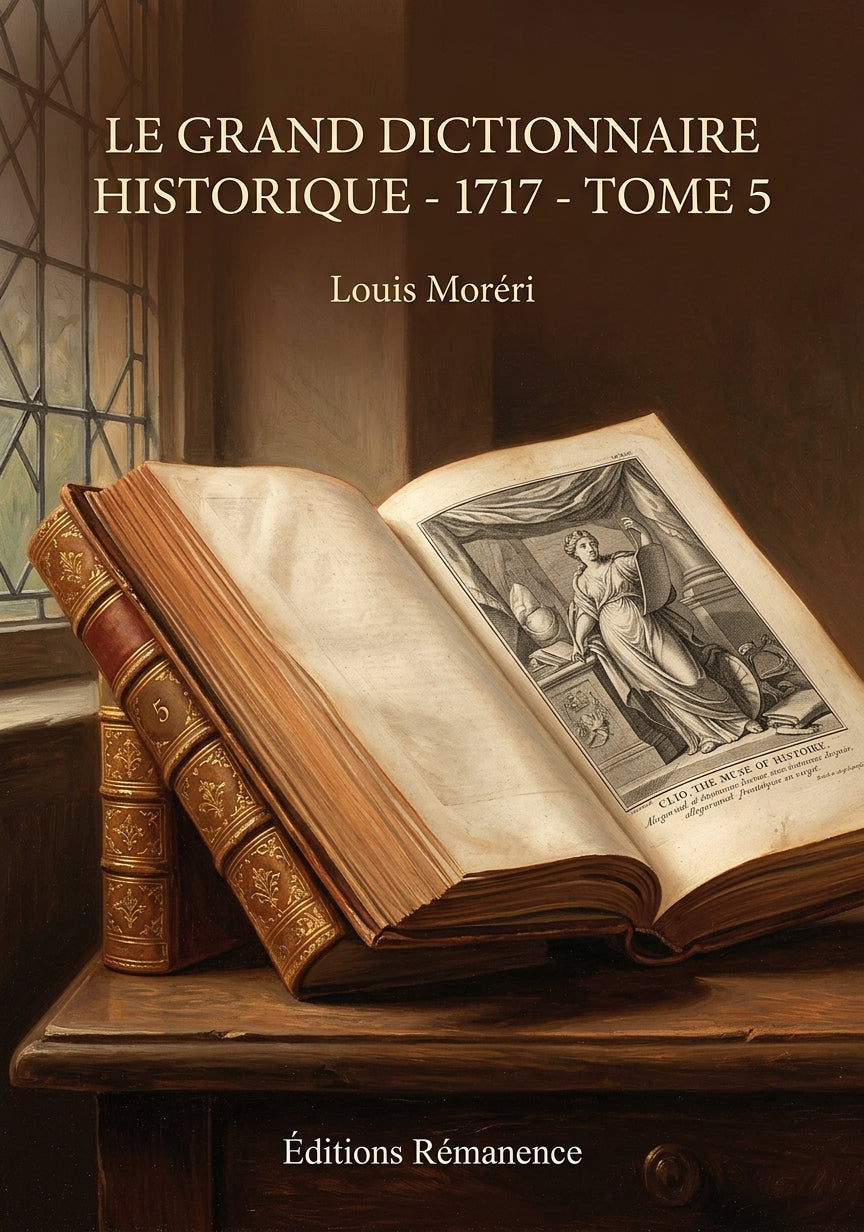 Livre Le grand dictionnaire historique - 1717 - Tome 5 par Louis Moréri - Couverture - Editions Remanence