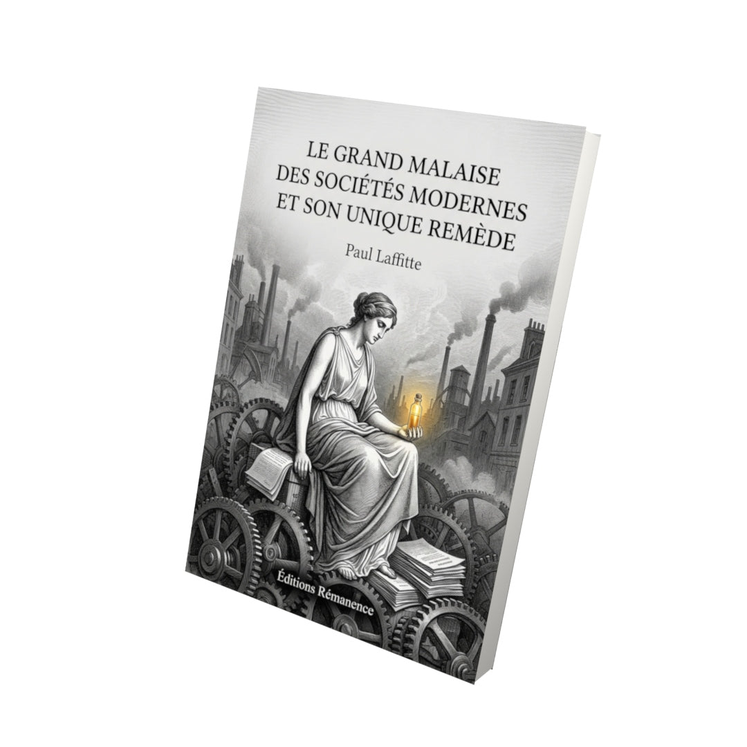 Livre Le Grand Malaise des sociétés modernes et son unique remède par Paul Laffitte - Vue 3D - Editions Remanence