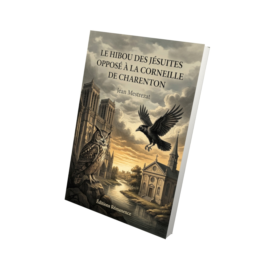 Livre Le Hibou des Jésuites opposé à la corneille de Charenton par Jean Mestrezat - Vue 3D - Editions Remanence