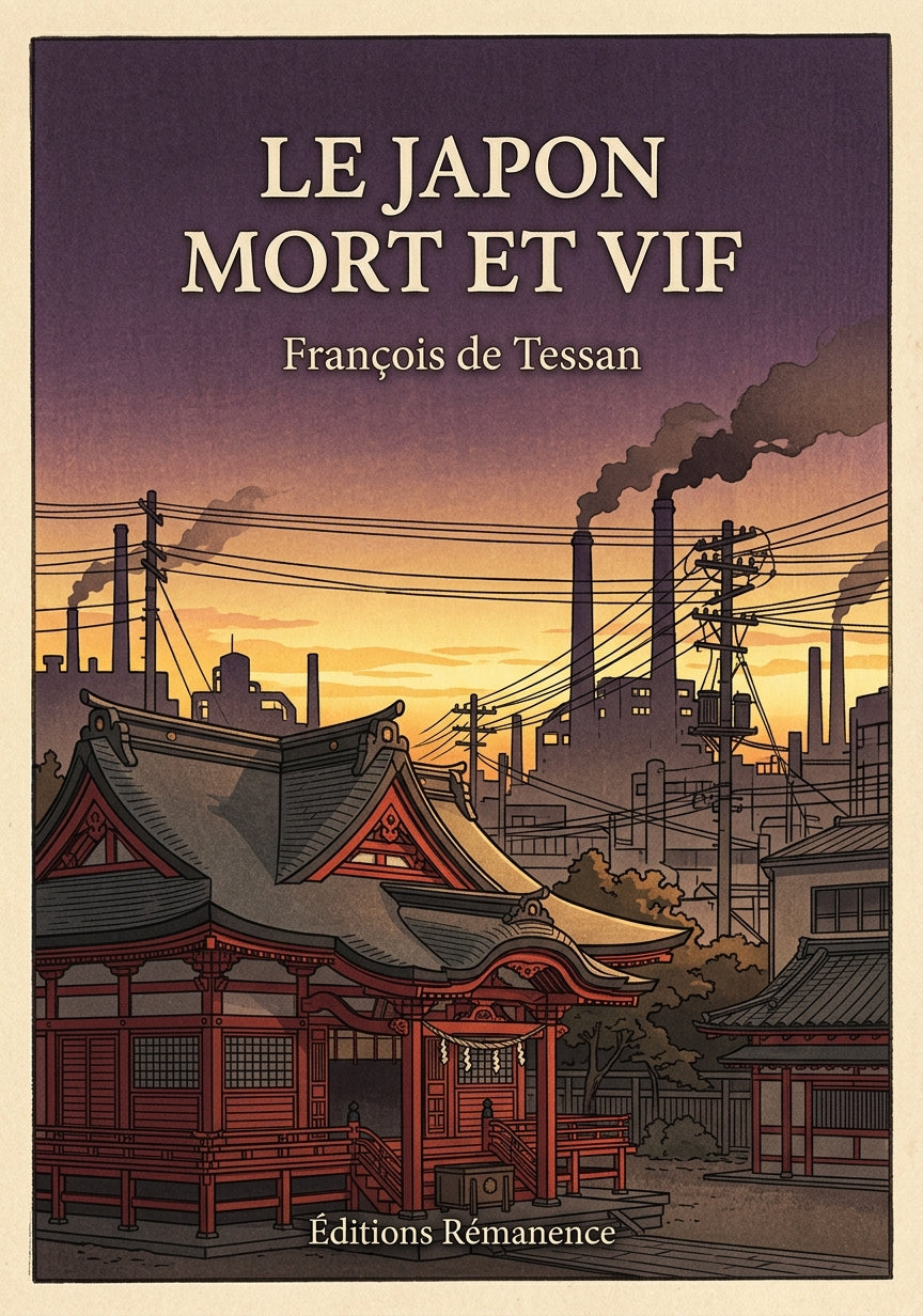 Livre Le Japon mort et vif par François de Tessan - Couverture - Editions Remanence