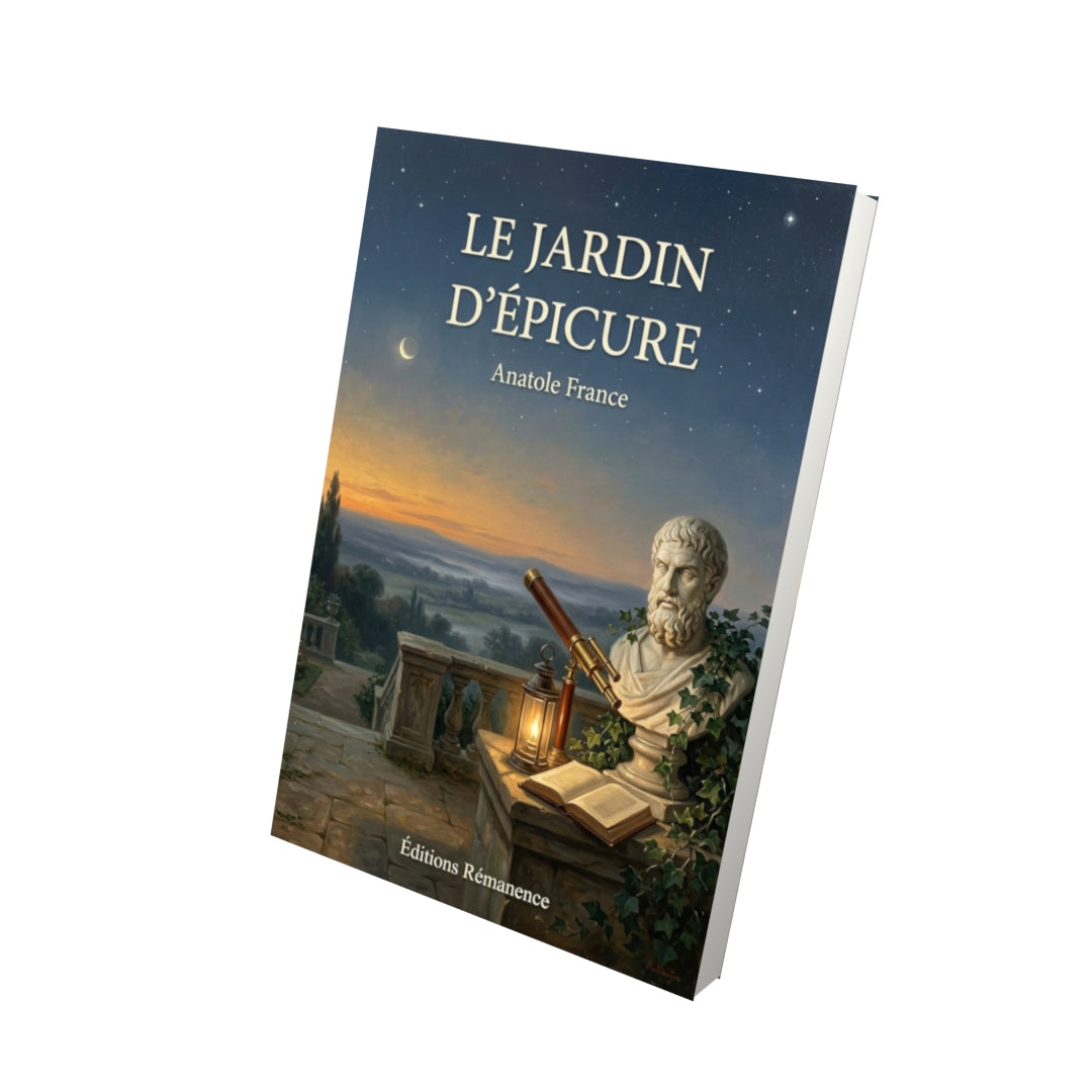 Livre Le Jardin d’Épicure par Anatole France - Vue 3D - Editions Remanence