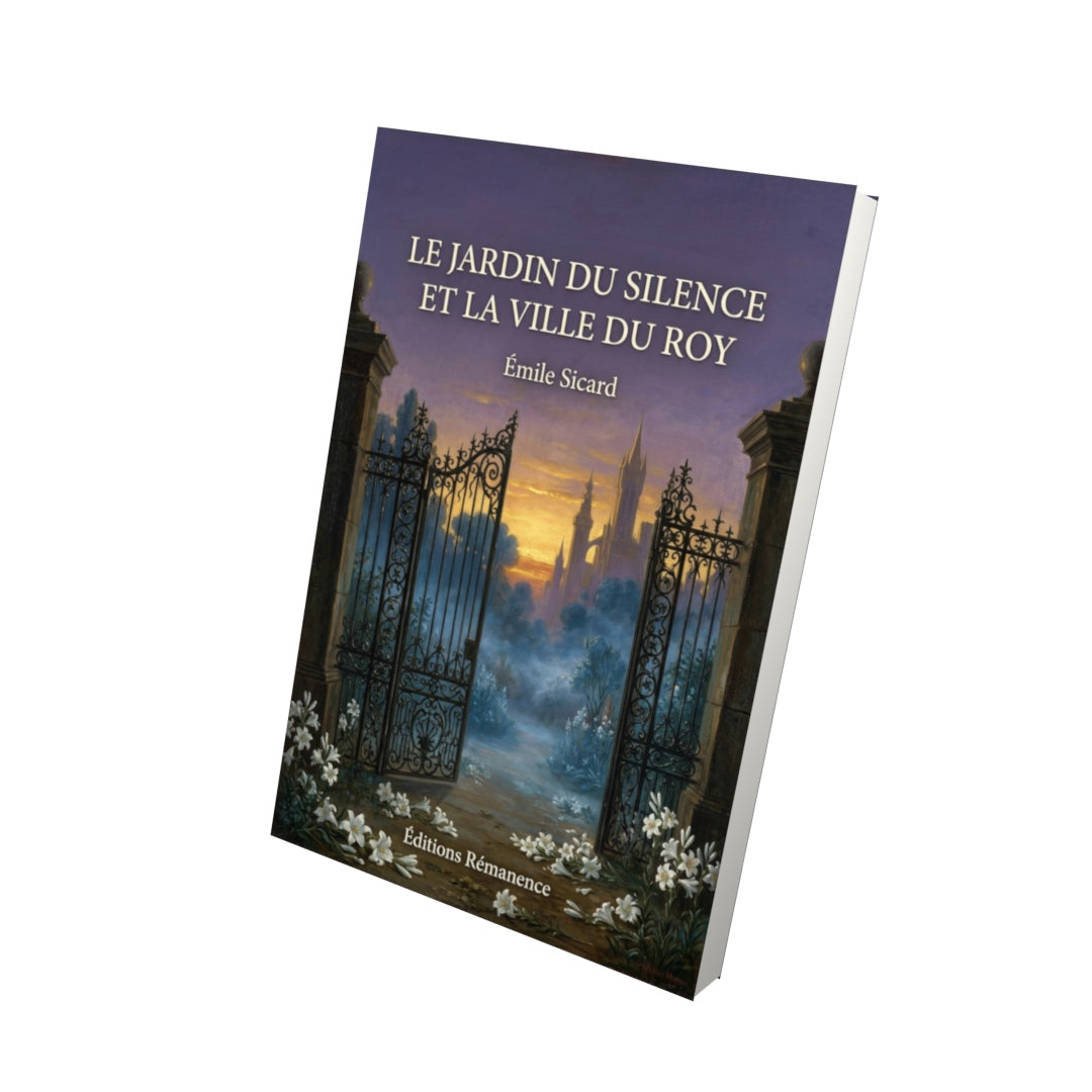 Livre Le Jardin du Silence et la Ville du Roy par Émile Sicard - Vue 3D - Editions Remanence