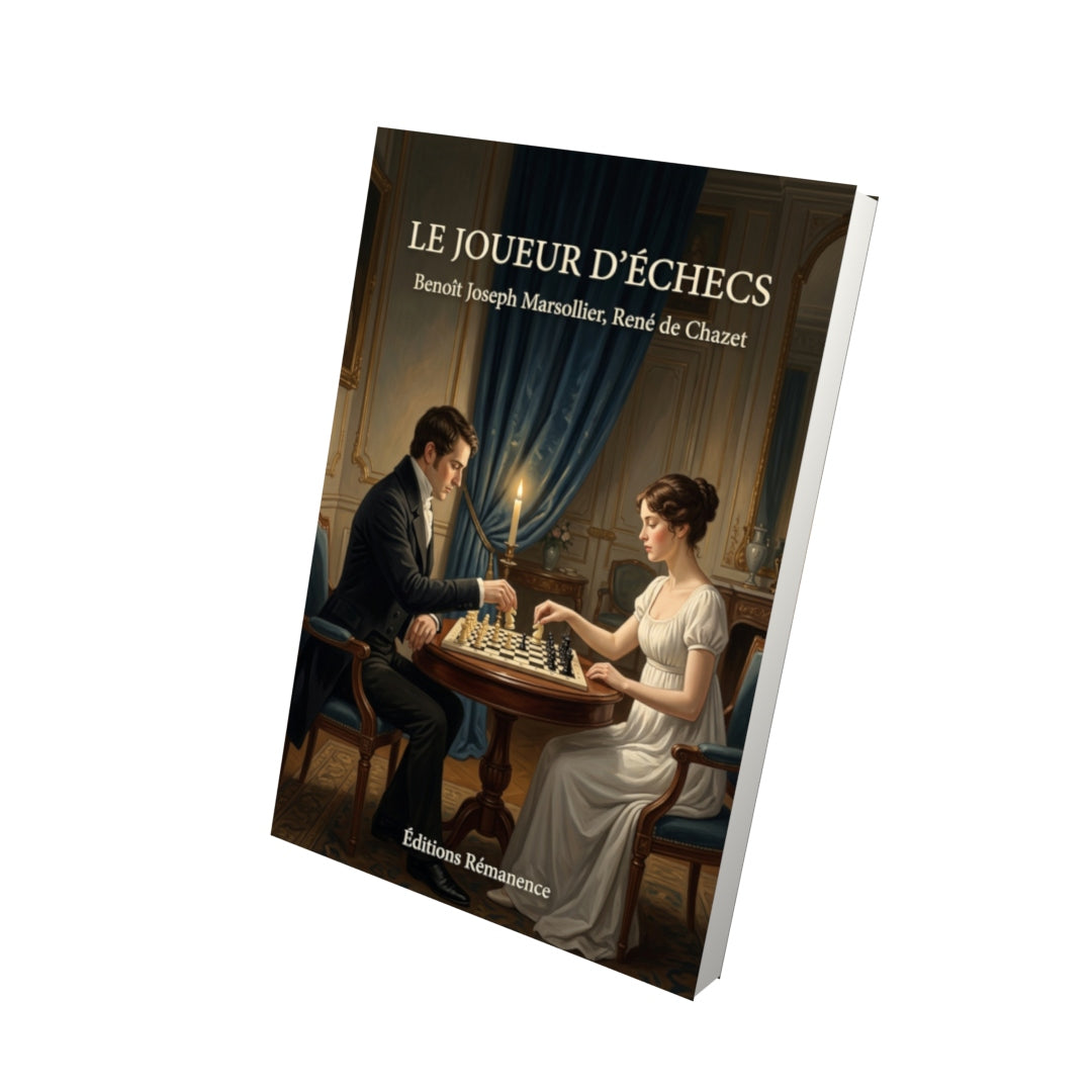 Livre Le Joueur d’échecs par Benoît Joseph Marsollier, René de Chazet - Vue 3D - Editions Remanence