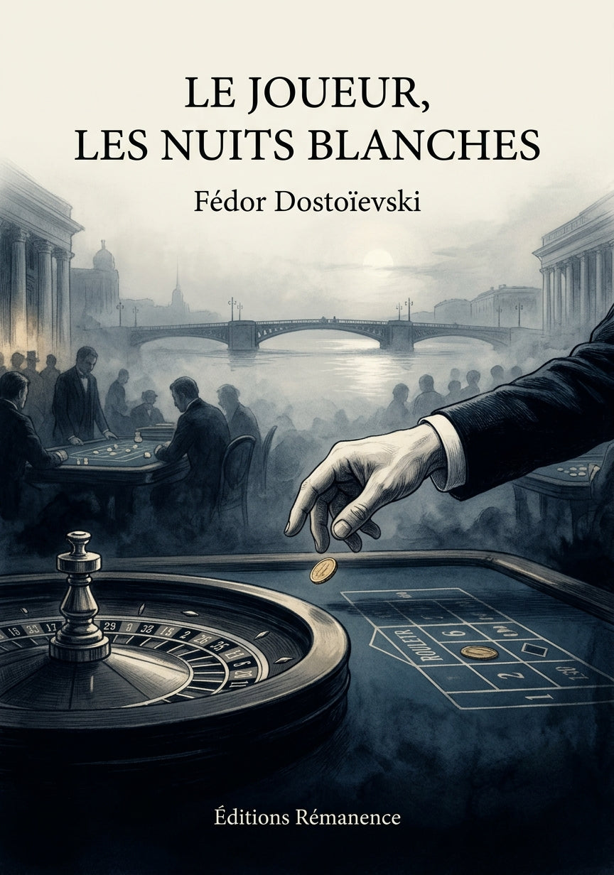Livre Le Joueur, Les Nuits blanches par Fédor Dostoïevski - Couverture - Editions Remanence