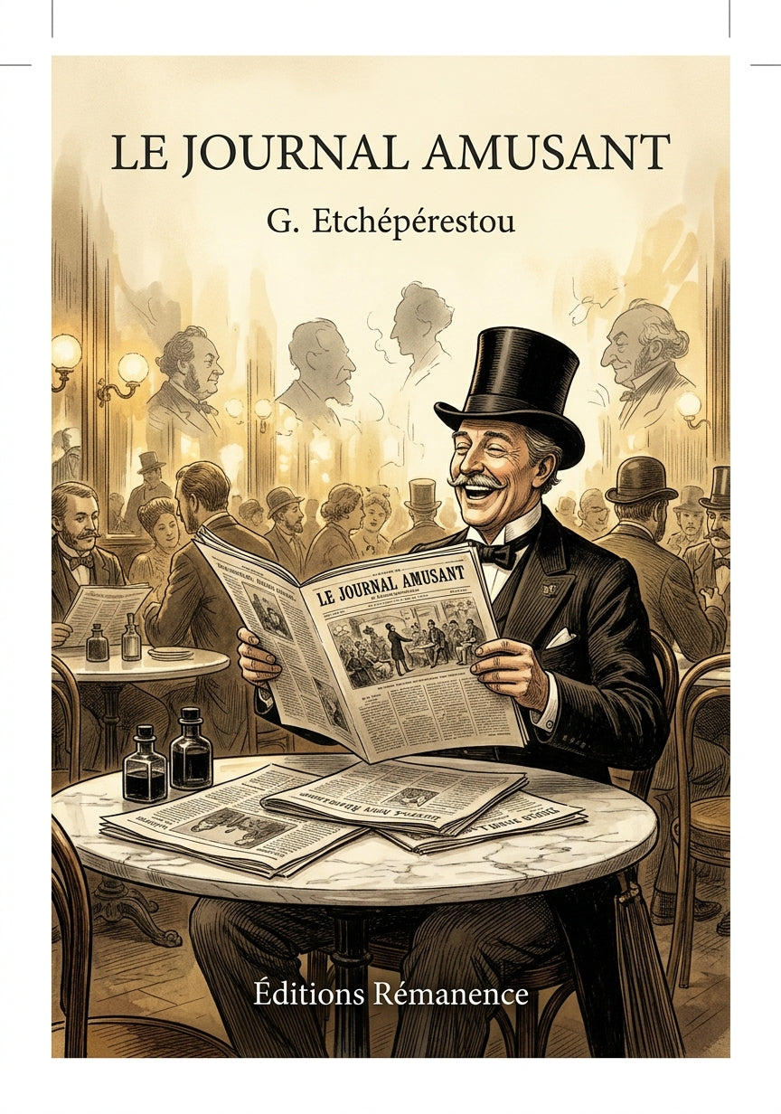 Livre Le Journal amusant par G. Etchépérestou - Couverture - Editions Remanence