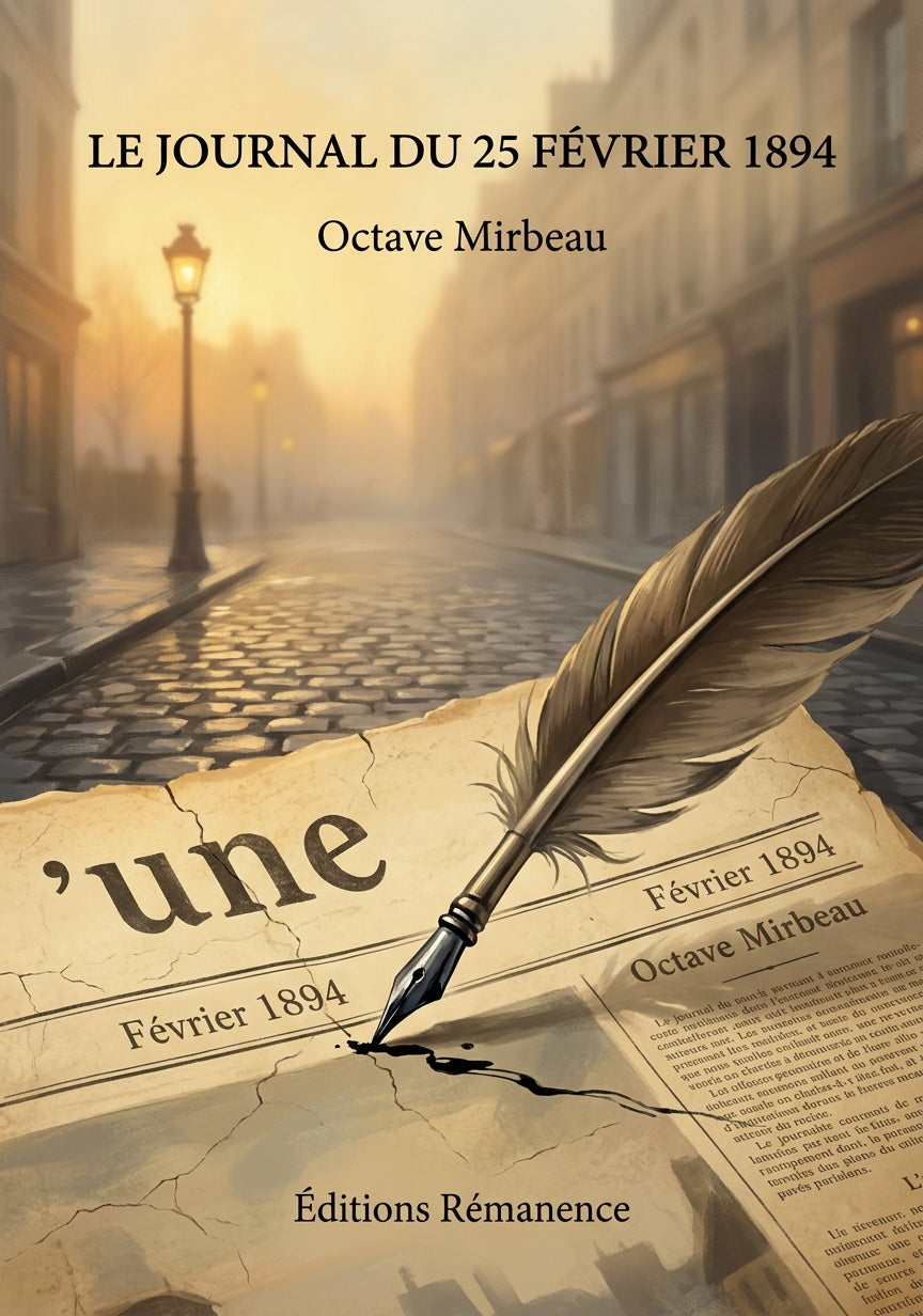 Livre Le Journal du 25 février 1894 par Octave Mirbeau - Couverture - Editions Remanence