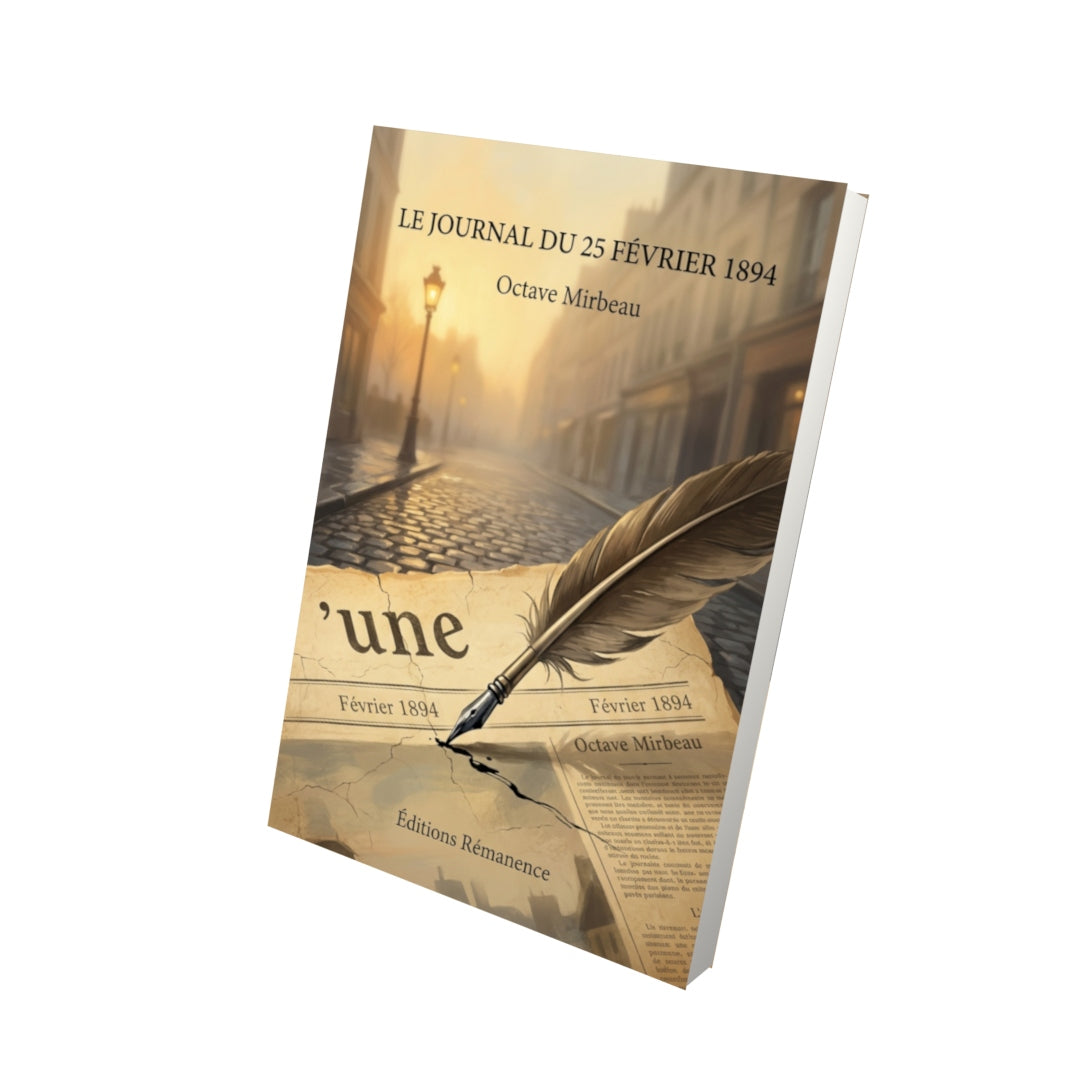 Livre Le Journal du 25 février 1894 par Octave Mirbeau - Vue 3D - Editions Remanence