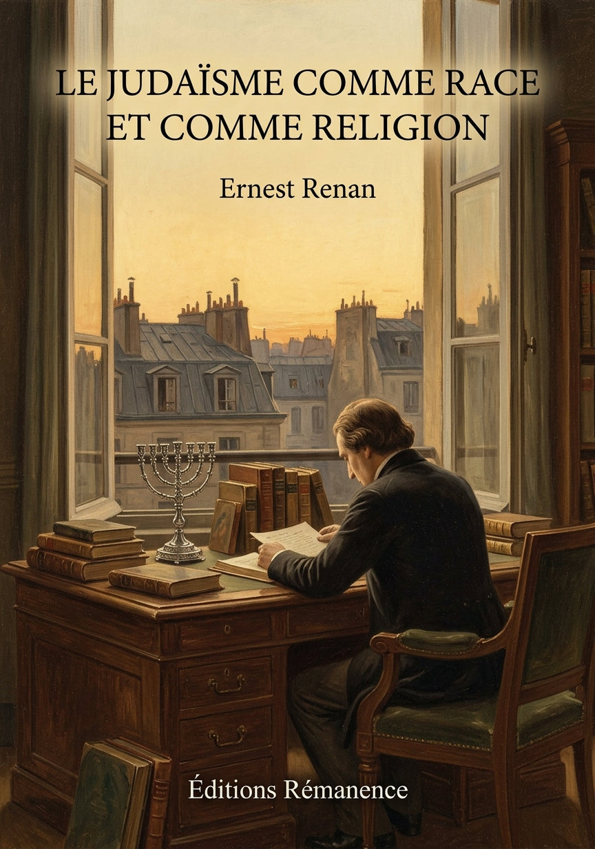 Livre Le Judaïsme comme race et comme religion par Ernest Renan - Couverture - Editions Remanence