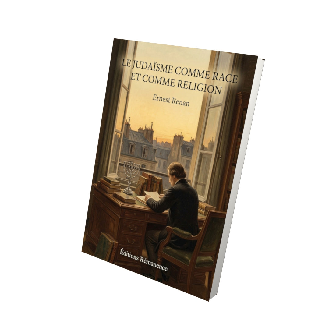 Livre Le Judaïsme comme race et comme religion par Ernest Renan - Vue 3D - Editions Remanence