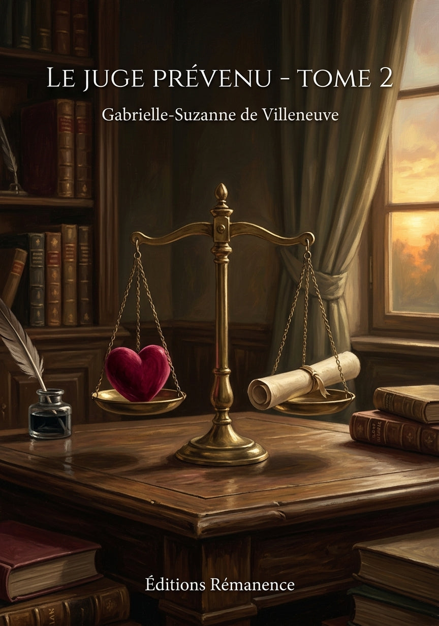 Livre Le Juge prévenu - Tome 2 par Gabrielle-Suzanne de Villeneuve - Couverture - Editions Remanence