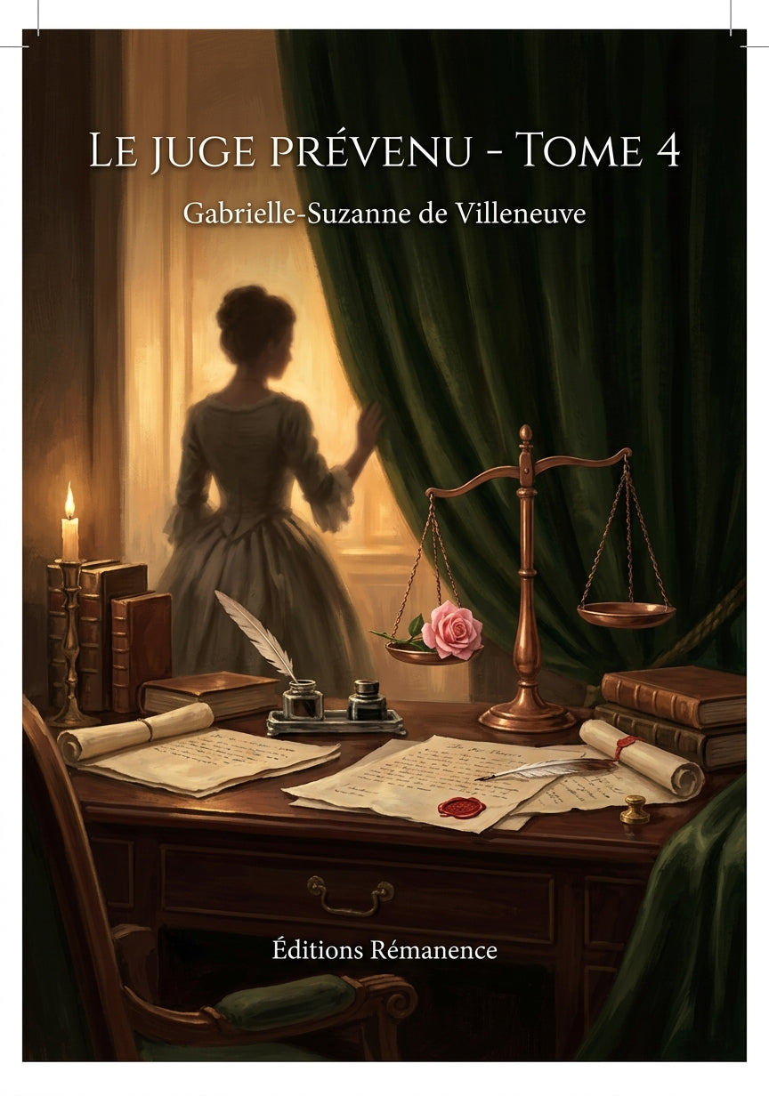 Livre Le Juge prévenu - Tome 4 par Gabrielle-Suzanne de Villeneuve - Couverture - Editions Remanence