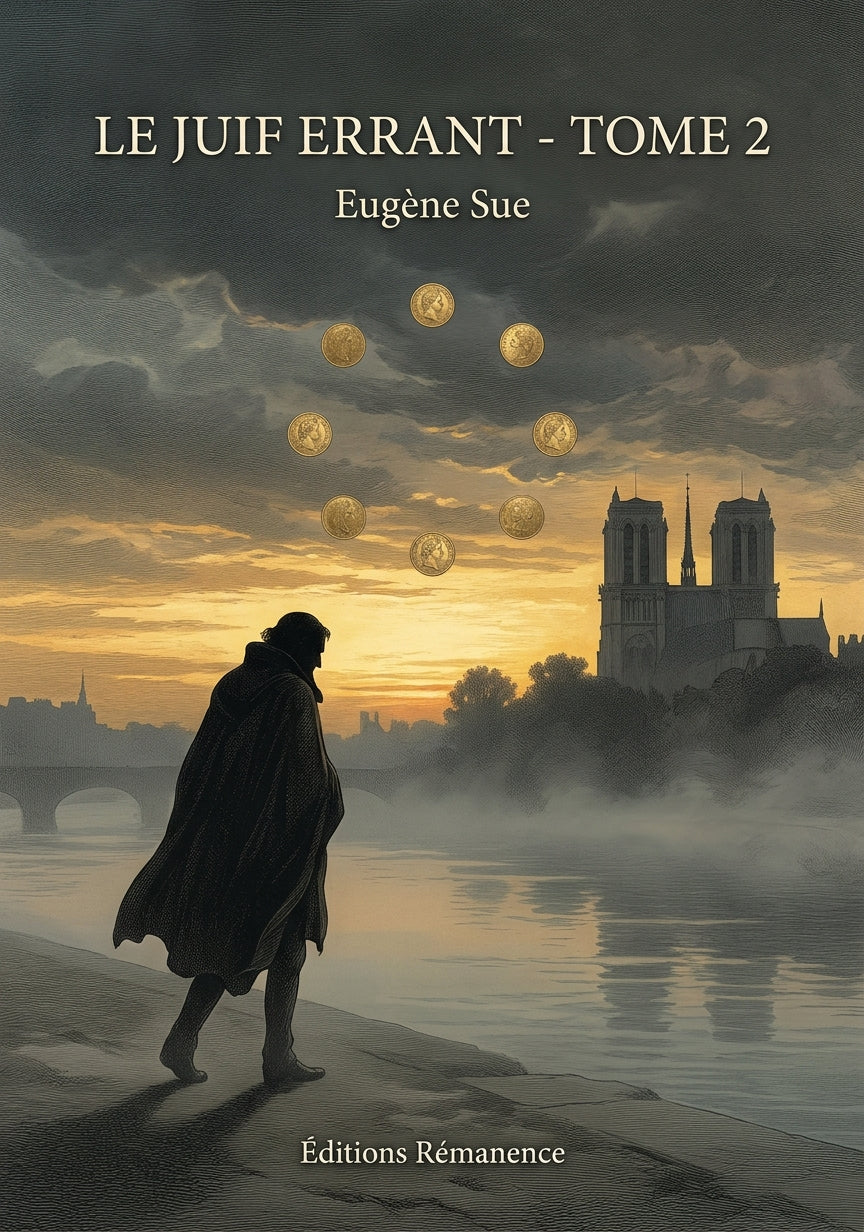 Livre Le Juif errant - Tome 2 par Eugène Sue - Couverture - Editions Remanence