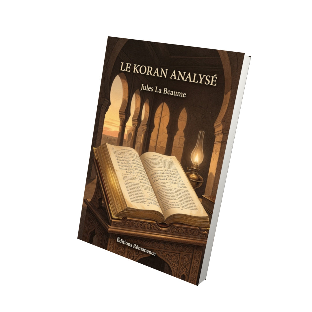 Livre Le Koran analysé par Jules La Beaume - Vue 3D - Editions Remanence