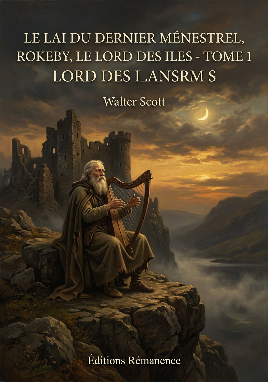 Livre Le Lai du dernier Ménestrel, Rokeby, Le lord des iles - Tome 1 par Walter Scott - Couverture - Editions Remanence