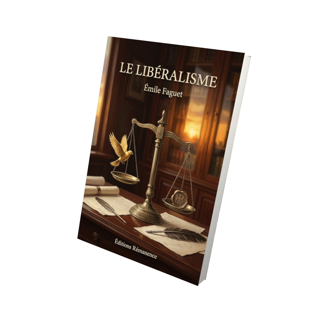 Livre Le Libéralisme par Émile Faguet - Vue 3D - Editions Remanence