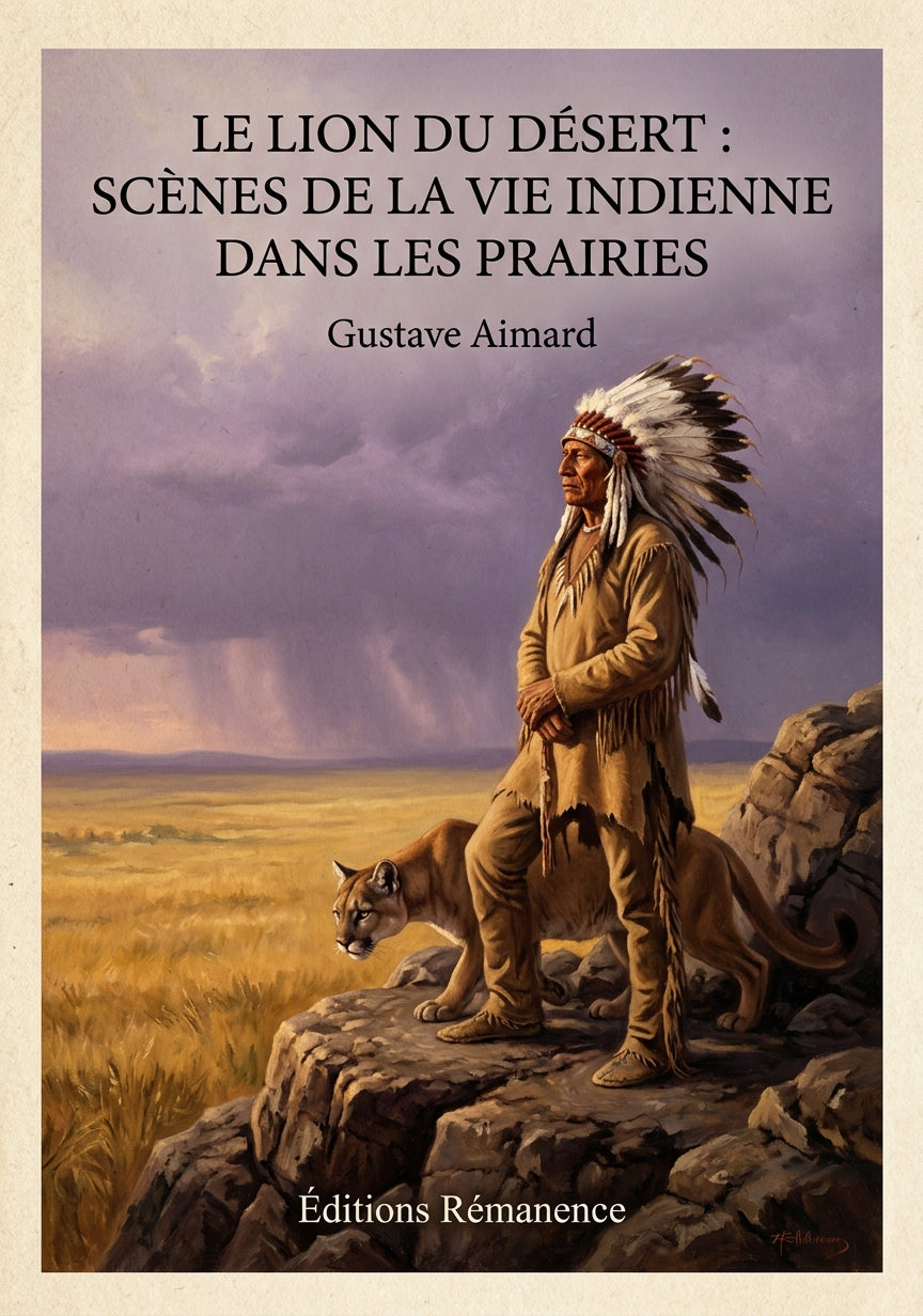 Le lion du désert : Scènes de la vie indienne dans les prairies - Gustave Aimard (Couverture)
