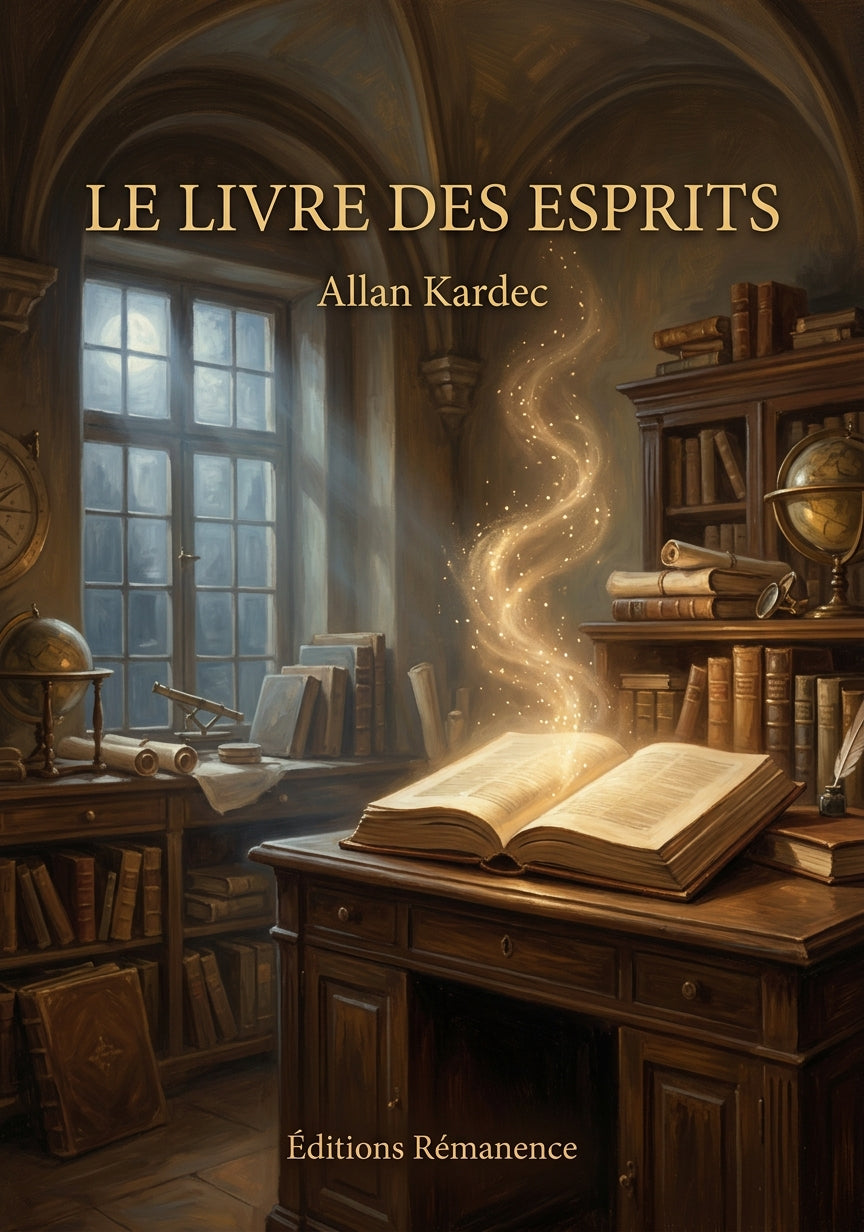 Livre Le Livre des Esprits par Allan Kardec - Couverture - Editions Remanence