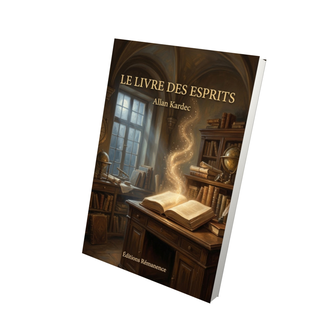 Livre Le Livre des Esprits par Allan Kardec - Vue 3D - Editions Remanence