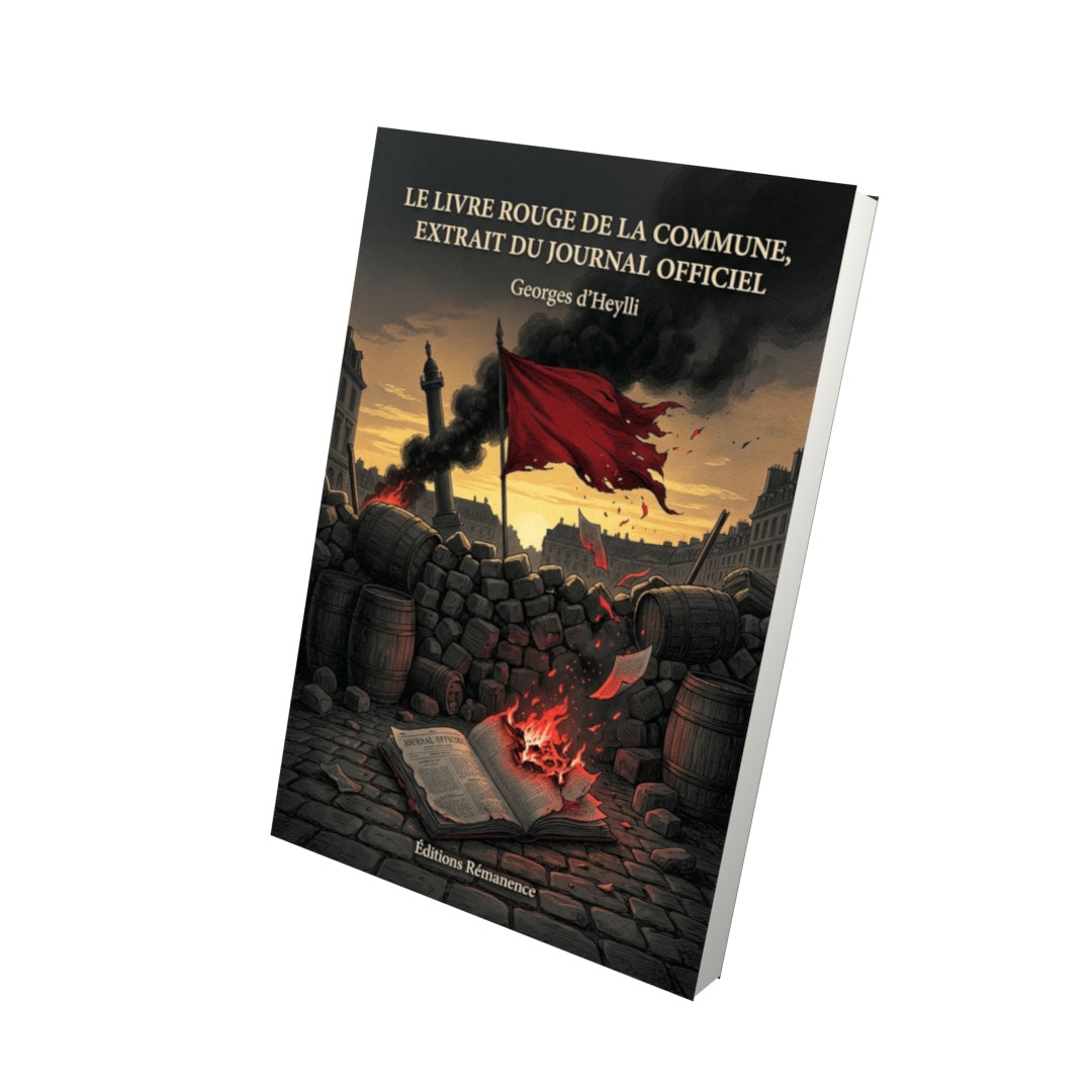 Livre Le Livre rouge de la Commune, extrait du Journal officiel par Georges d’Heylli - Vue 3D - Editions Remanence
