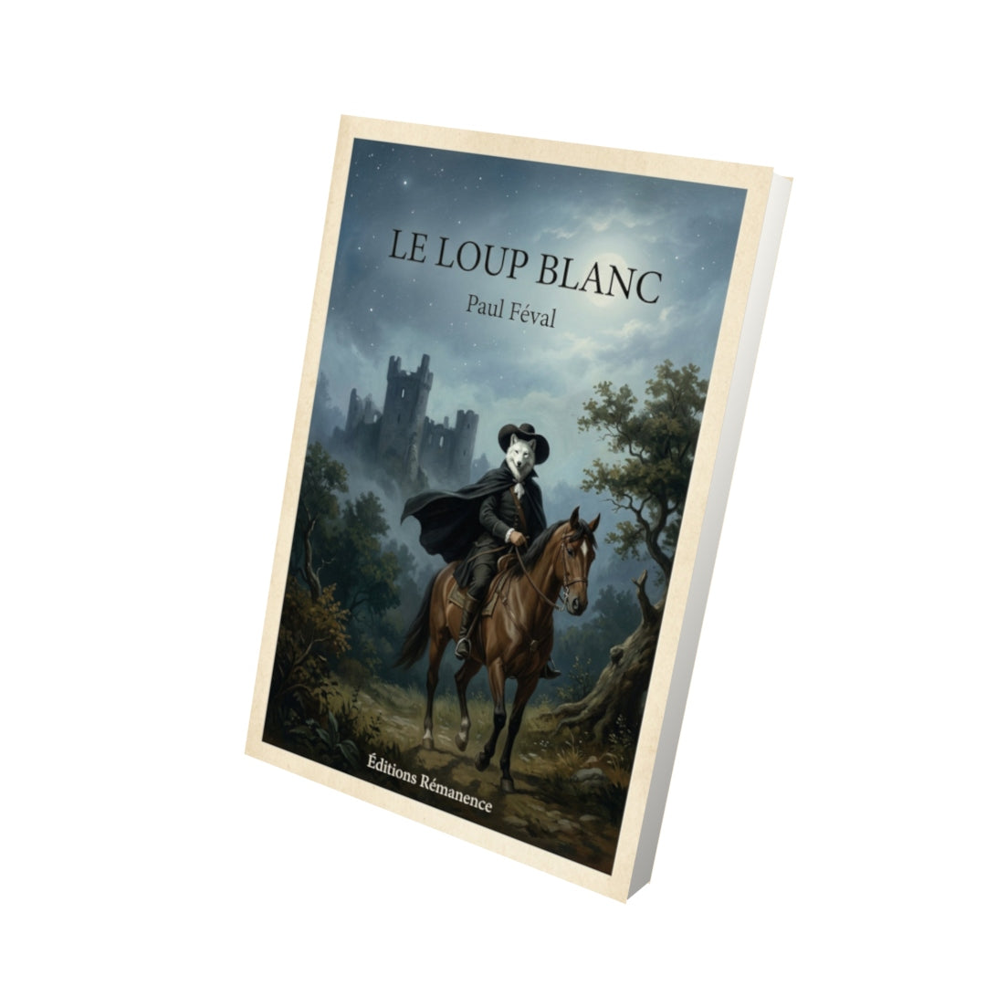Livre Le loup blanc - Paul Féval - Vue 3D - Editions Remanence