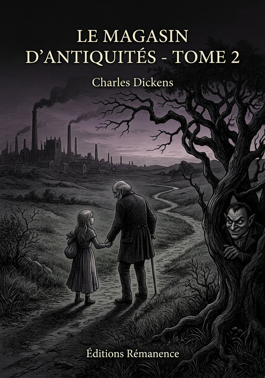 Livre Le Magasin d’antiquités - Tome 2 par Charles Dickens - Couverture - Editions Remanence