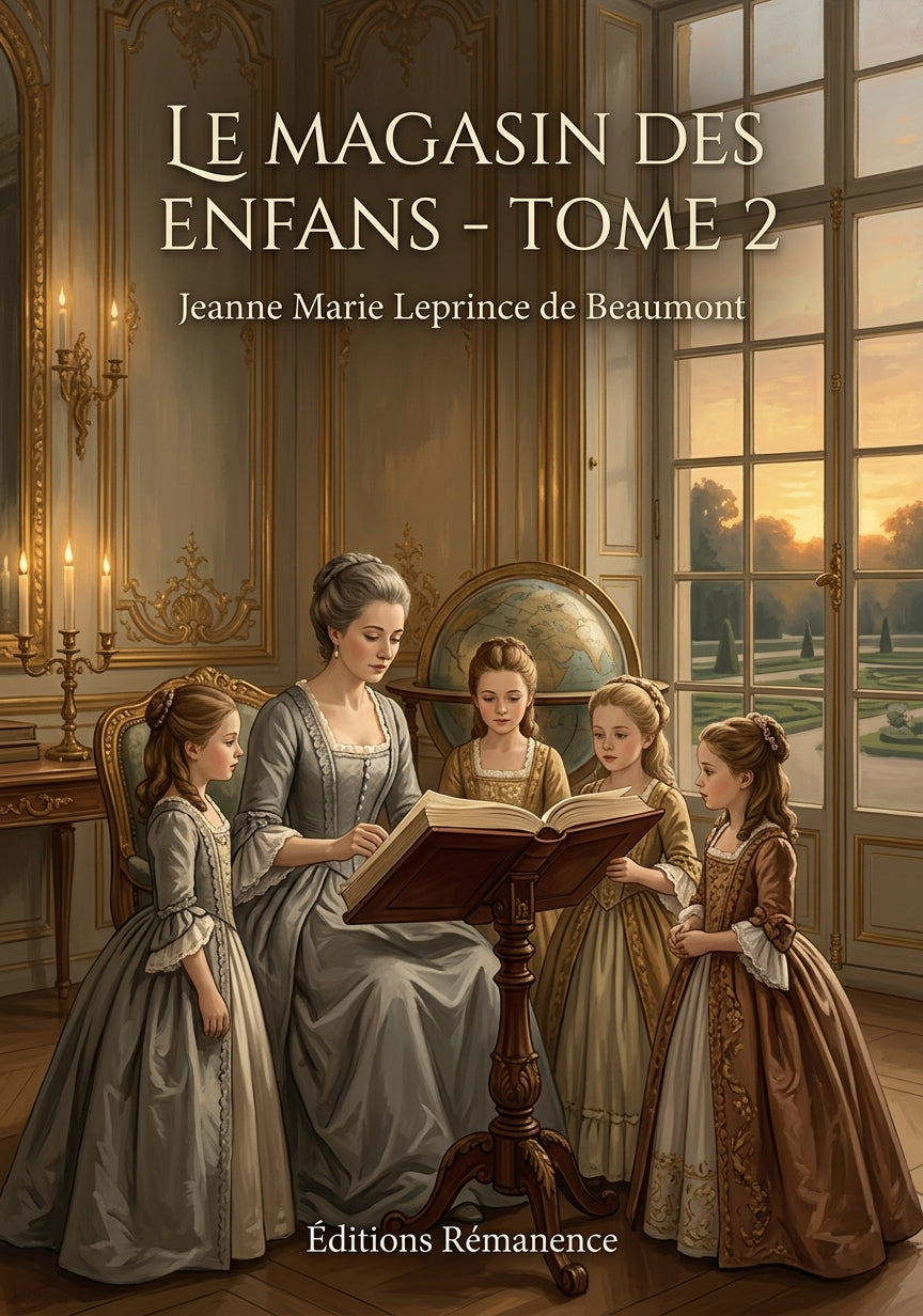Livre Le Magasin des enfans - Tome 2 par Jeanne Marie Leprince de Beaumont - Couverture - Editions Remanence