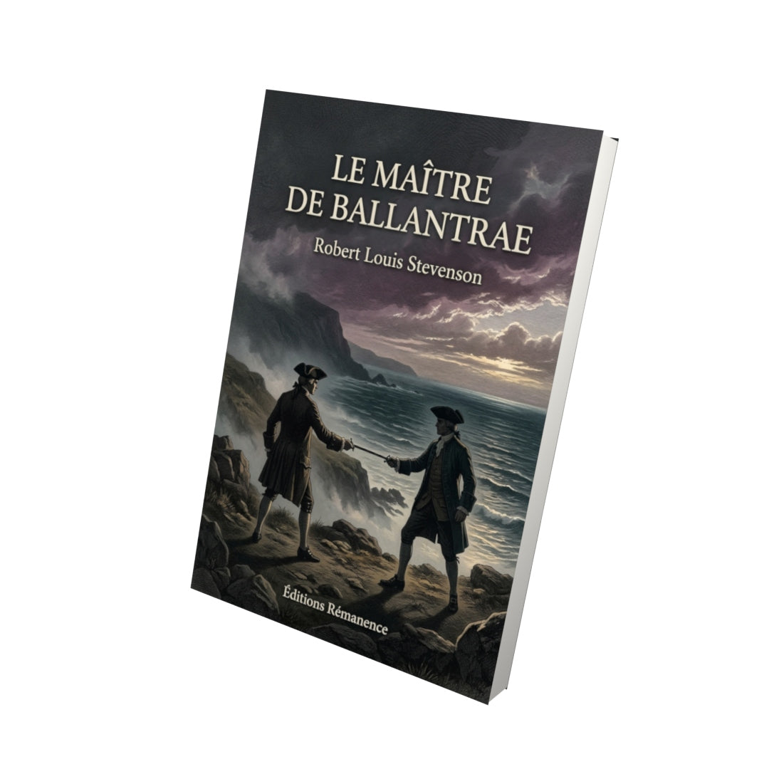Livre Le Maître de Ballantrae par Robert Louis Stevenson - Vue 3D - Editions Remanence