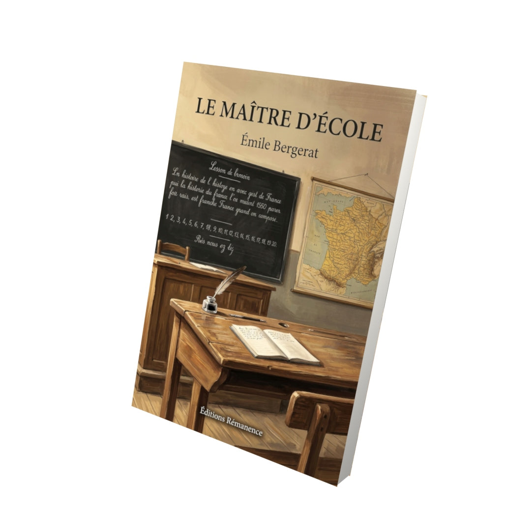 Livre Le Maître d’école par Émile Bergerat - Vue 3D - Editions Remanence