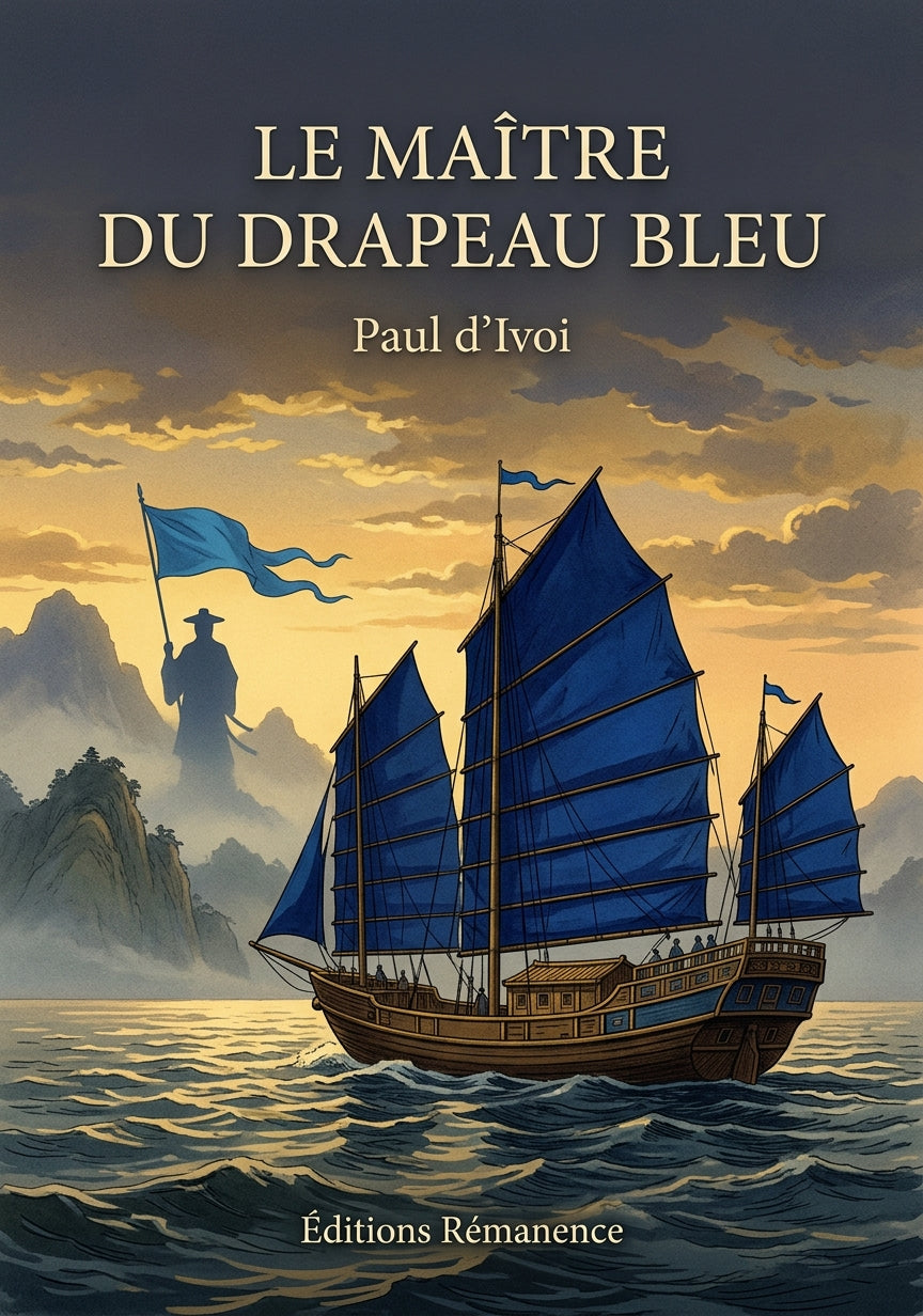 Livre Le Maître du Drapeau Bleu par Paul d’Ivoi - Couverture - Editions Remanence