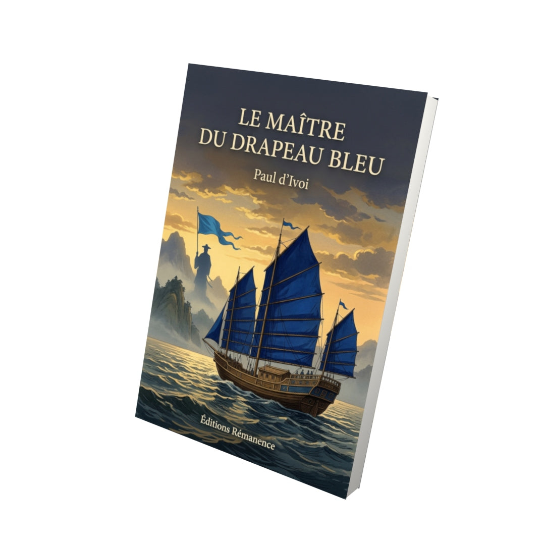 Livre Le Maître du Drapeau Bleu par Paul d’Ivoi - Vue 3D - Editions Remanence