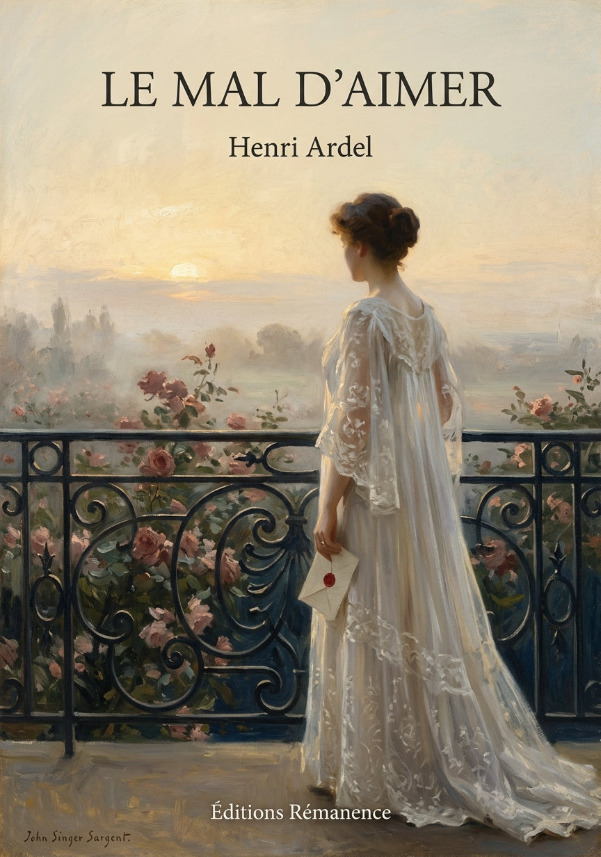 Livre Le Mal d’aimer par Henri Ardel - Couverture - Editions Remanence
