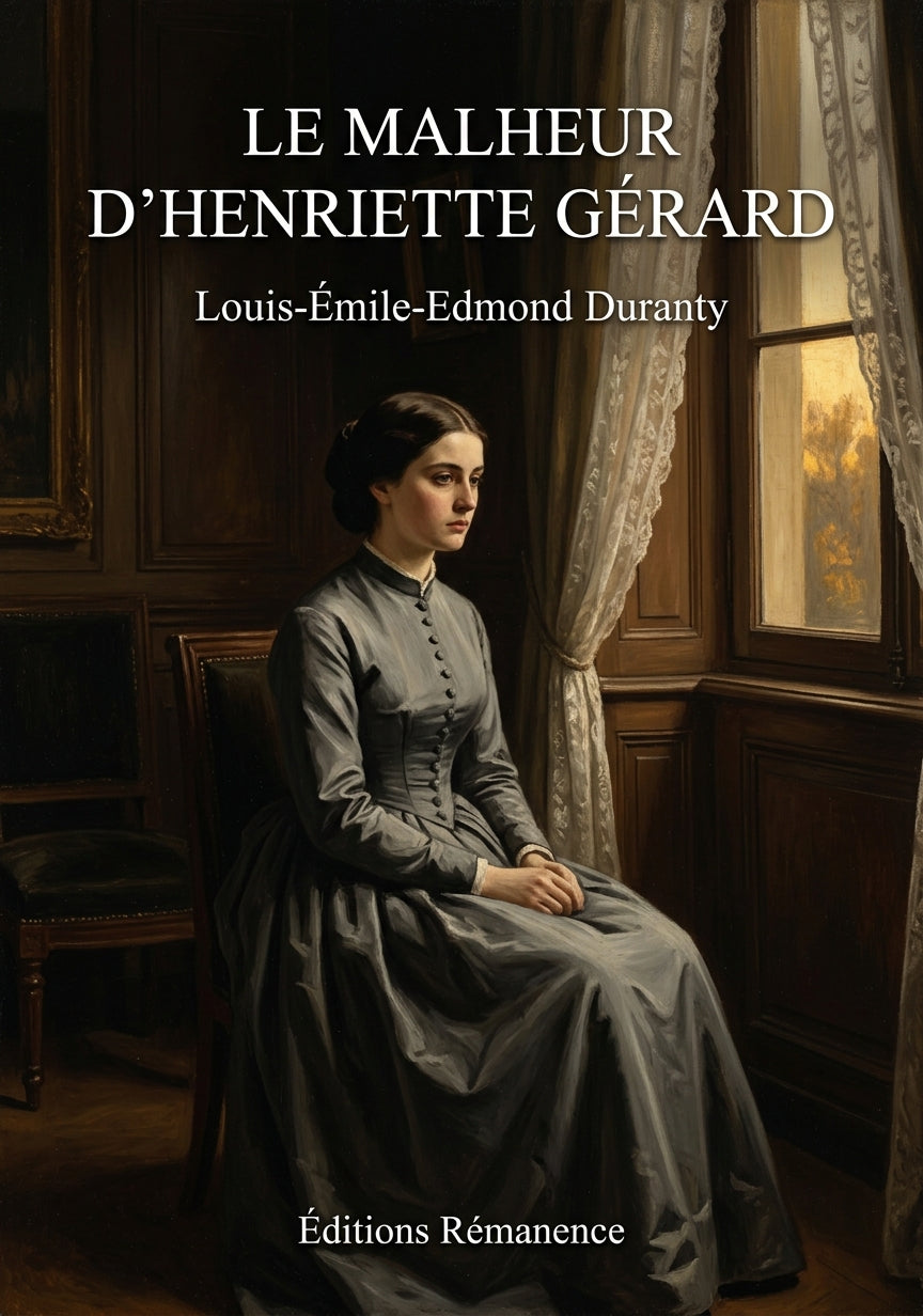 Livre Le Malheur d’Henriette Gérard par Louis-Émile-Edmond Duranty - Couverture - Editions Remanence