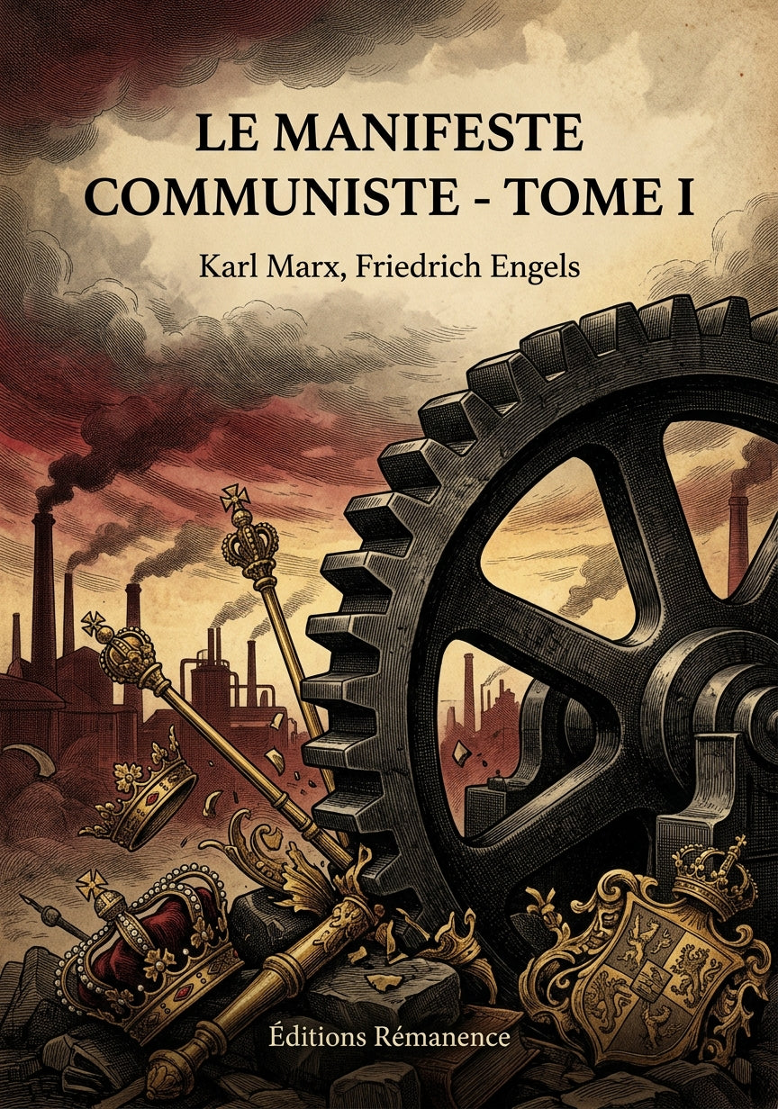 Livre Le Manifeste communiste - Tome I par Karl Marx, Friedrich Engels - Couverture - Editions Remanence