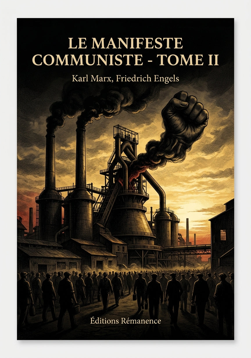 Livre Le Manifeste communiste - Tome II par Karl Marx, Friedrich Engels - Couverture - Editions Remanence