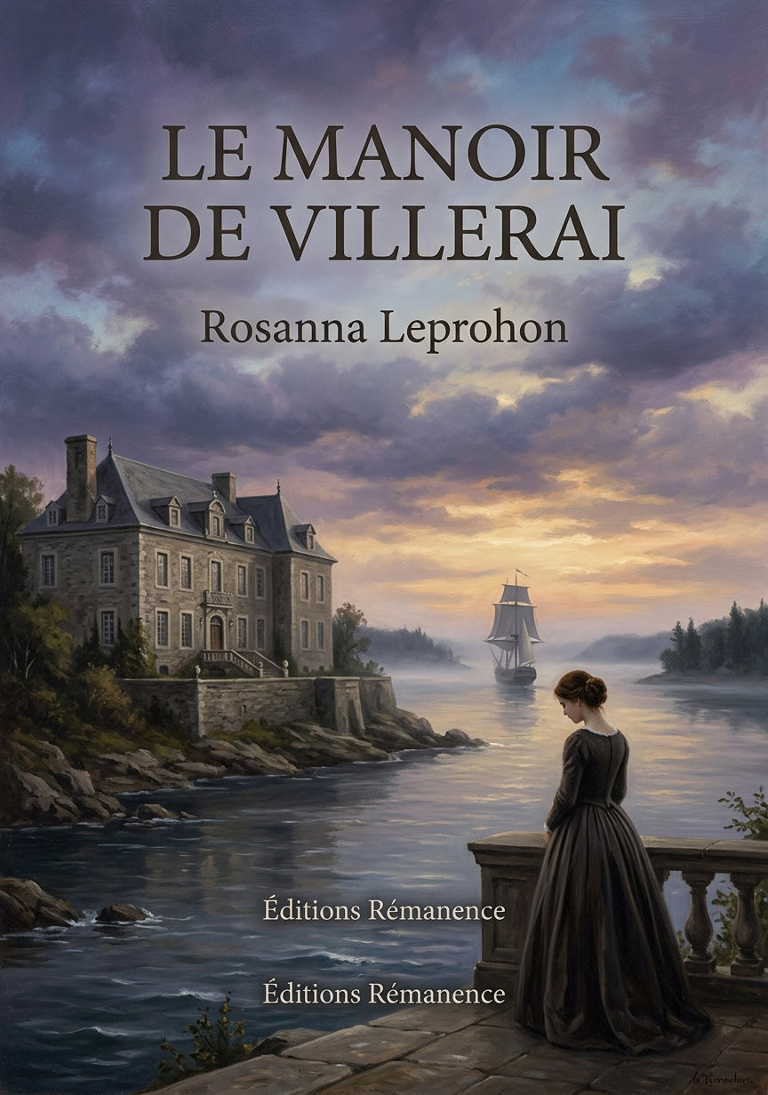 Livre Le manoir de Villerai par Rosanna Leprohon - Couverture - Editions Remanence