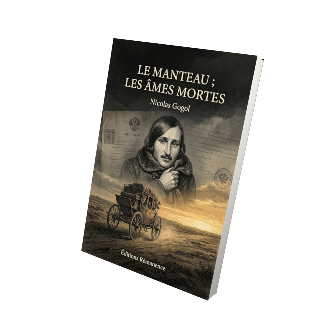 Livre Le Manteau ; Les Âmes mortes par Nicolas Gogol - Vue 3D - Editions Remanence
