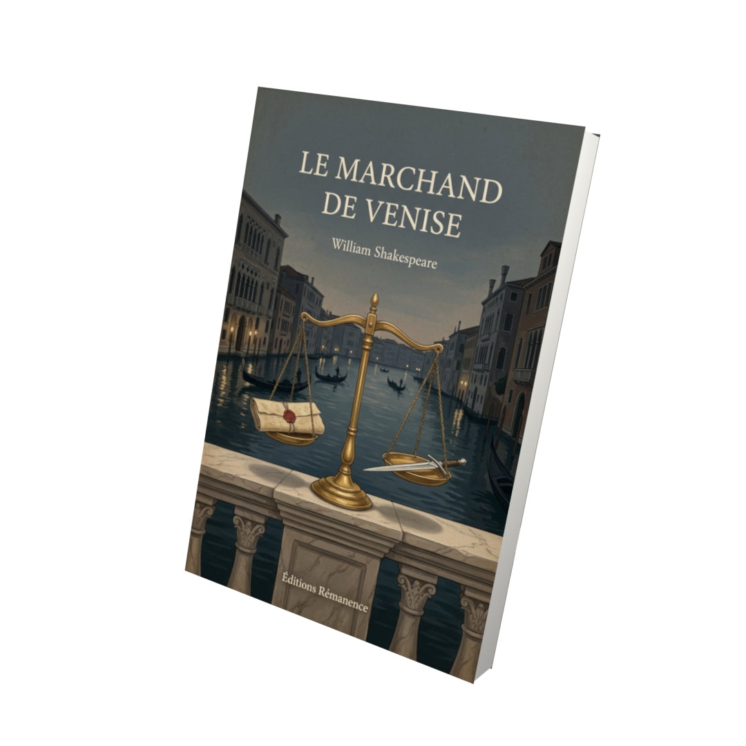 Livre Le marchand de Venise - William Shakespeare - Vue 3D - Editions Remanence