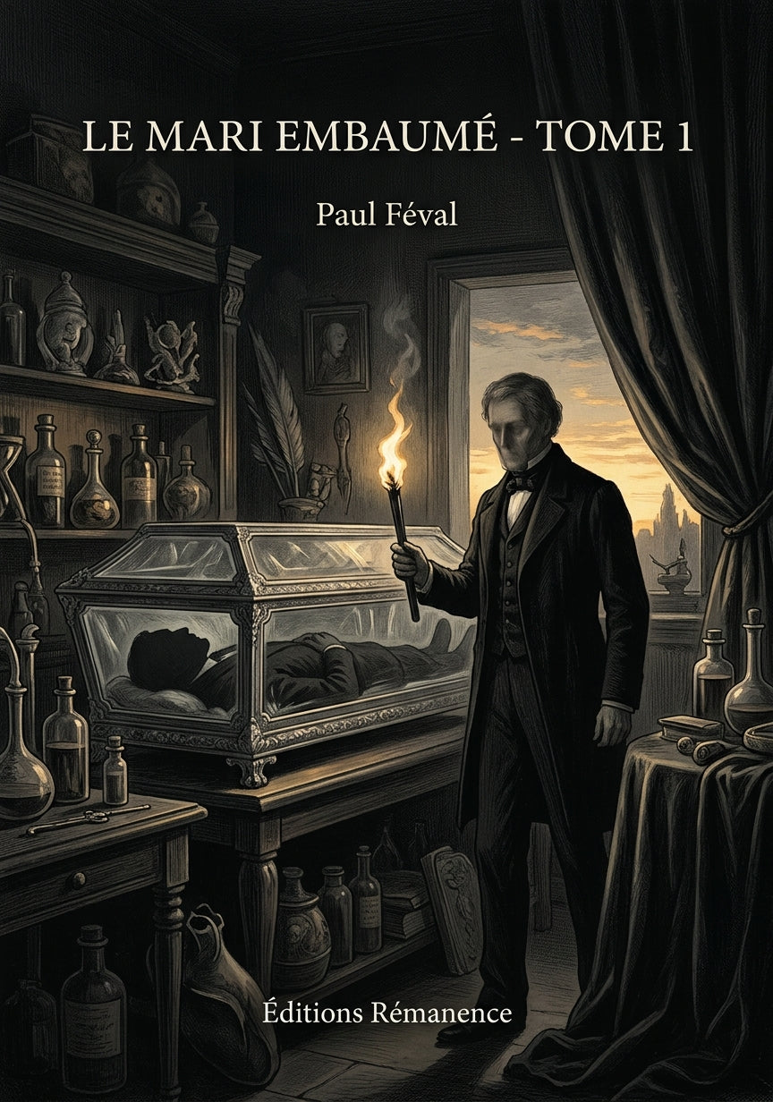 Livre Le Mari embaumé - Tome 1 par Paul Féval - Couverture - Editions Remanence