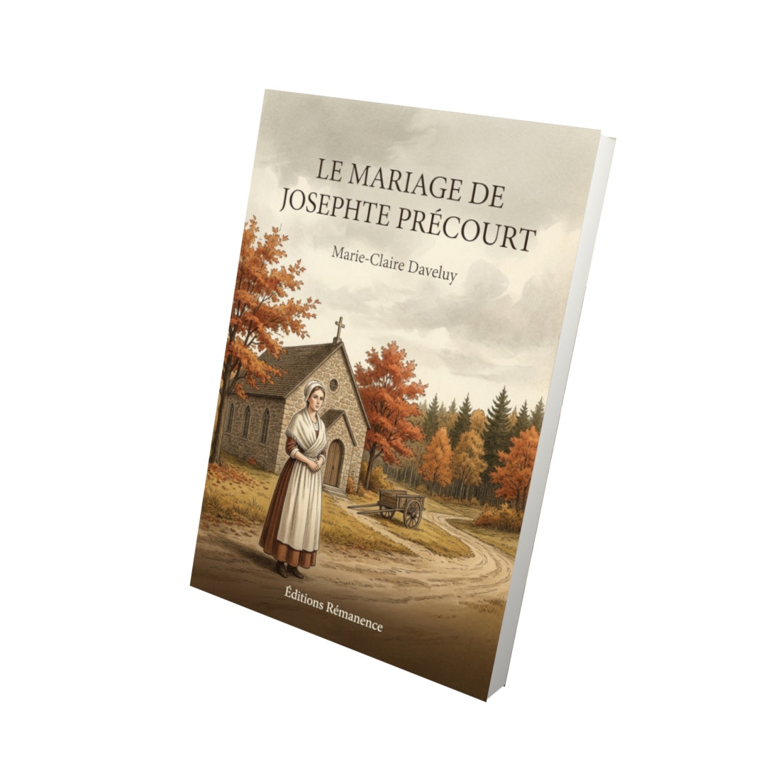 Livre Le mariage de Josephte Précourt par Marie-Claire Daveluy - Vue 3D - Editions Remanence