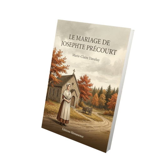 Livre Le mariage de Josephte Précourt par Marie-Claire Daveluy - Vue 3D - Editions Remanence