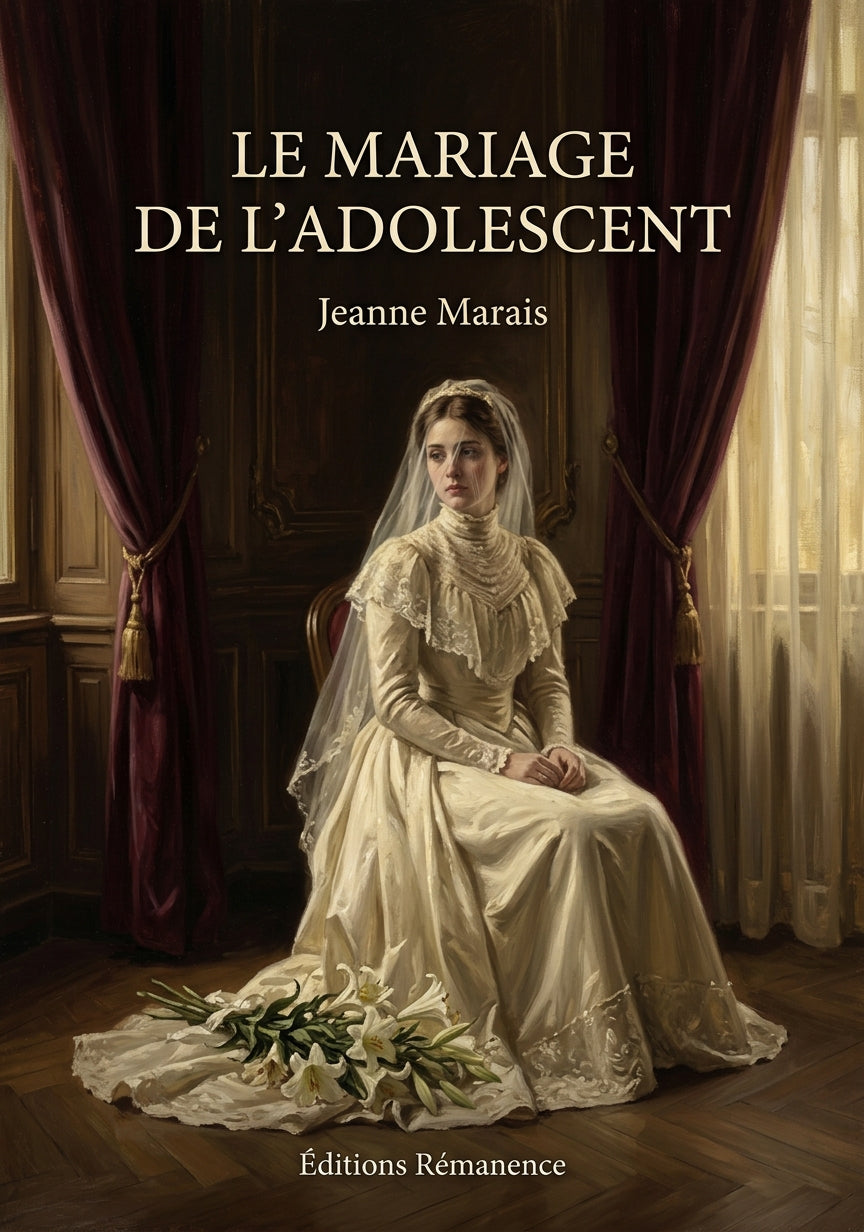 Livre Le Mariage de l’adolescent par Jeanne Marais - Couverture - Editions Remanence