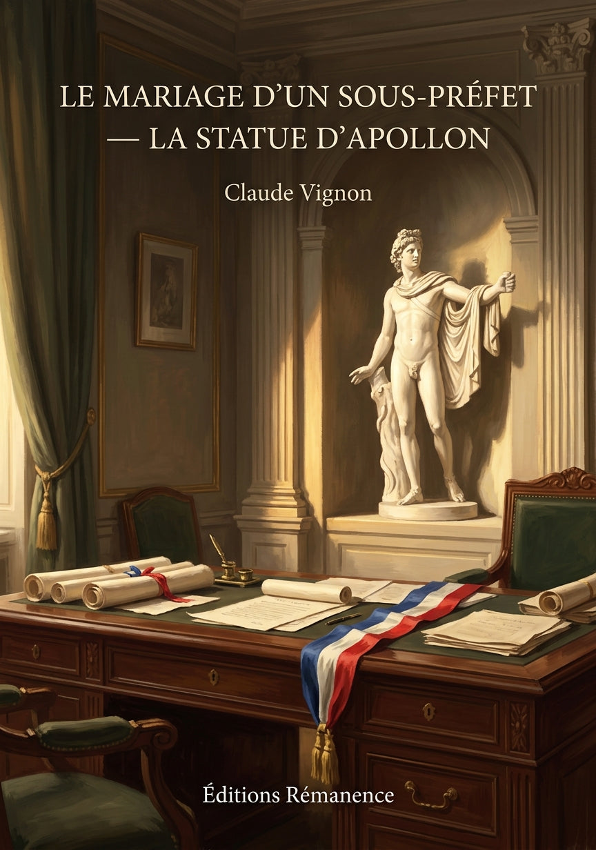Livre Le Mariage d’un sous-préfet — La Statue d’Apollon par Claude Vignon - Couverture - Editions Remanence