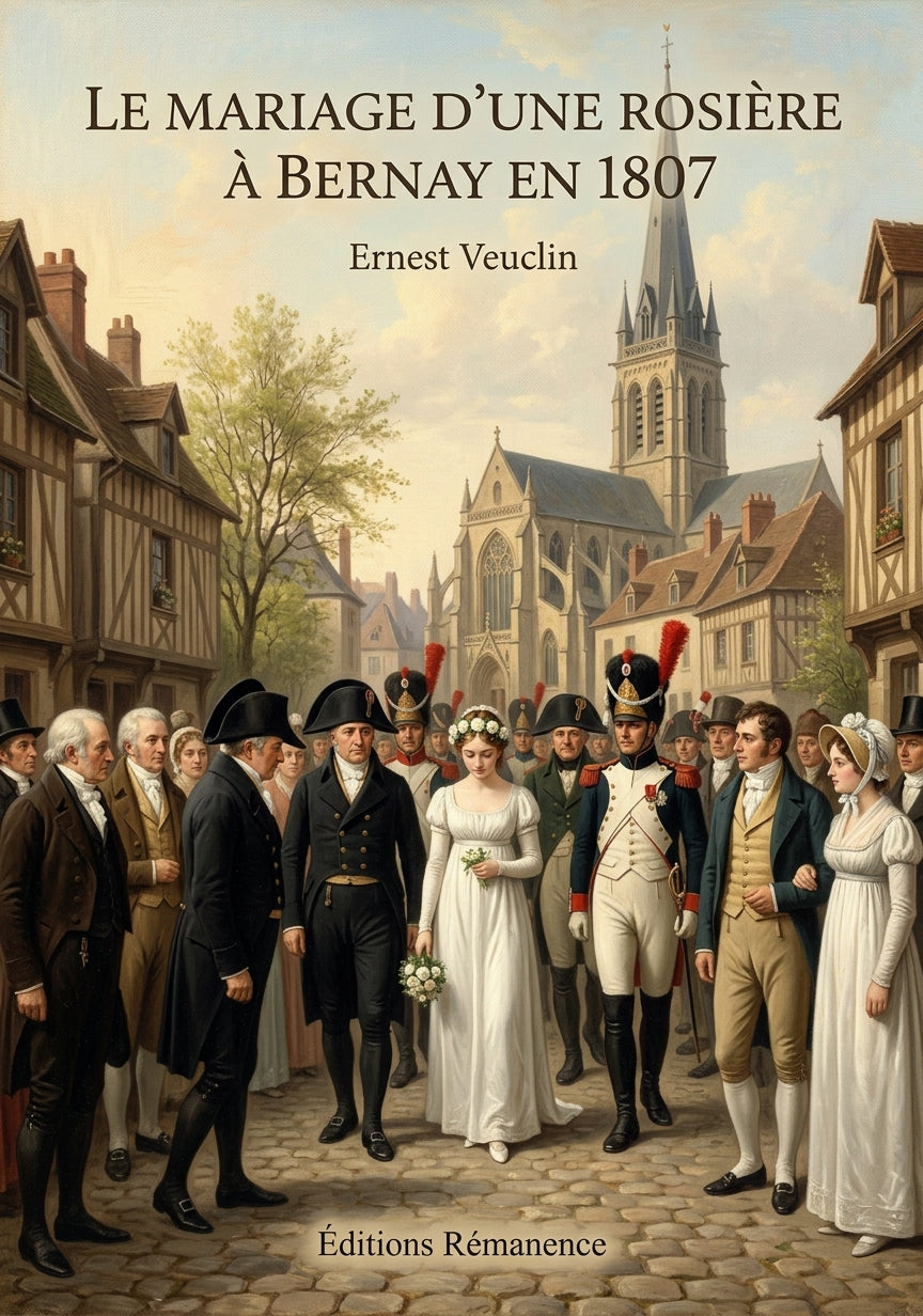 Livre Le Mariage d’une rosière à Bernay en 1807 par Ernest Veuclin - Couverture - Editions Remanence