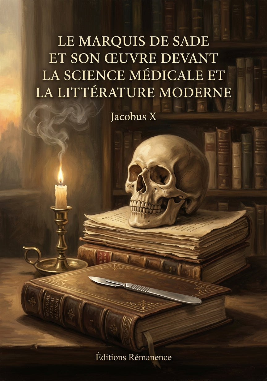 Livre Le Marquis de Sade et son œuvre devant la science médicale et la littérature moderne par Jacobus X - Couverture - Editions Remanence