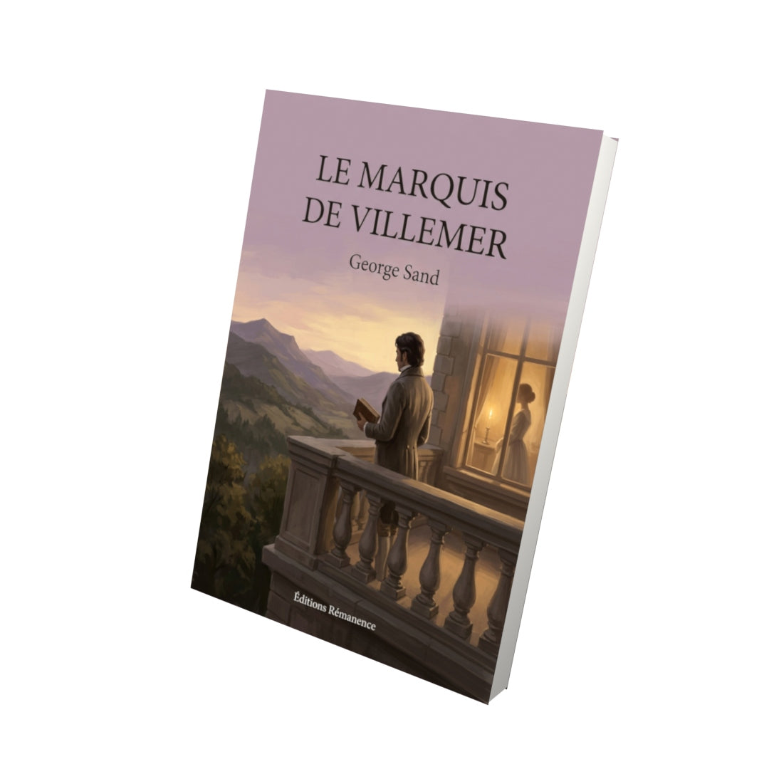 Livre Le Marquis de Villemer par George Sand - Vue 3D - Editions Remanence