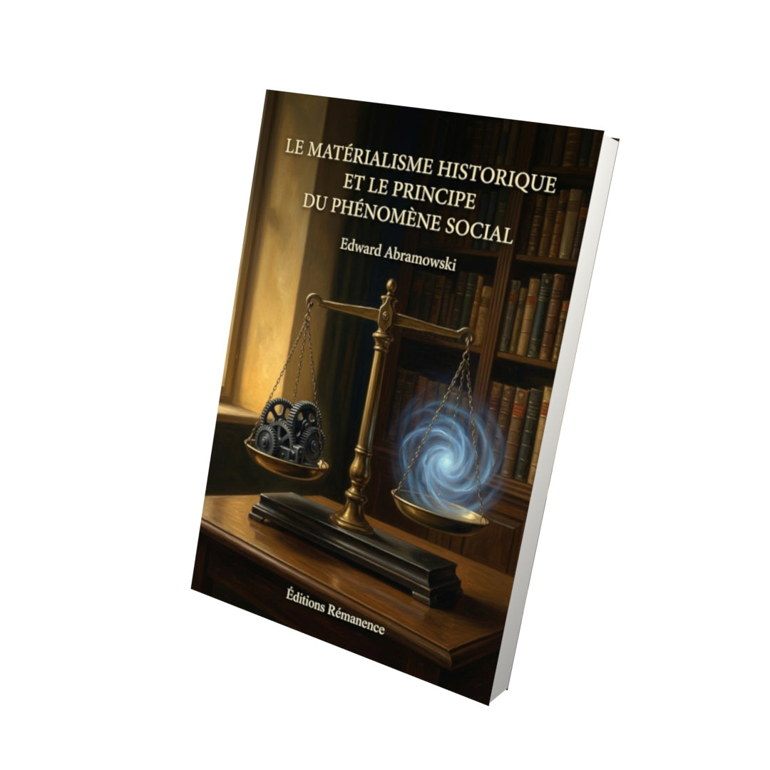 Livre Le Matérialisme historique et le principe du phénomène social par Edward Abramowski - Vue 3D - Editions Remanence